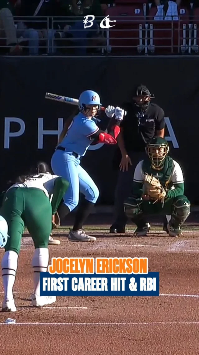 you can put it on board with your first career hit and RBI â¼ï¸
it was just a matter of time for Jocelyn Erickson!