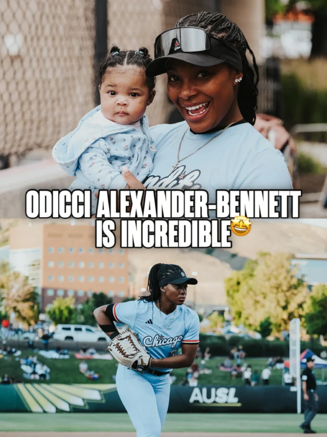 letâs be real, we all already knew this ð¤
Odicci Alexander-Bennett competed last summer while pregnant. she gave birth to her daughter, Halo, in January and returned to the field with the Bandits this week!