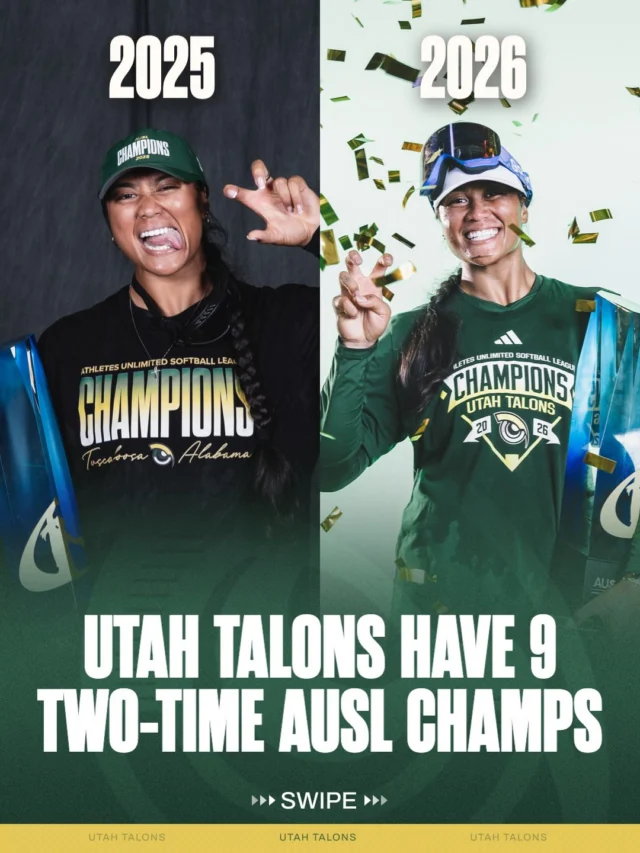 these nine athletes have won every AUSL Championship ðð
Megan Faraimo pictured in side 1 ð
Bri Ellis ð
Sahvanna Jaquish ð
Montana Fouts ð
Jadelyn Allchin ð
Hannah Flippen ð
Sharlize Palacios ð
Caroline Jacobsen ð
Georgina Corrick ð