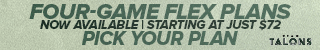 Talons four game flex plans now available