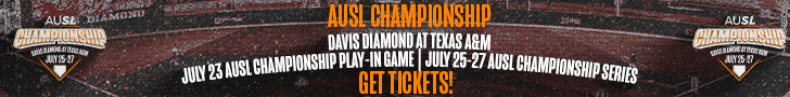 The 2026 AUSL Championship will be played at Davis Diamond in College Station, Texas, at Texas A&M University. The Championship begins July 25.