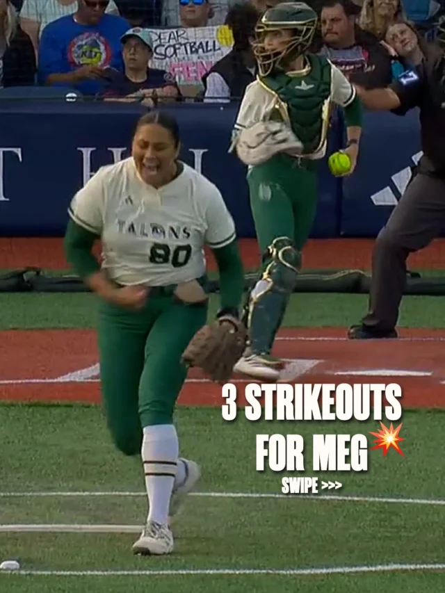 Meg doing what she does best ð¥
3 batters, 3 strikeouts in the 2nd inning!